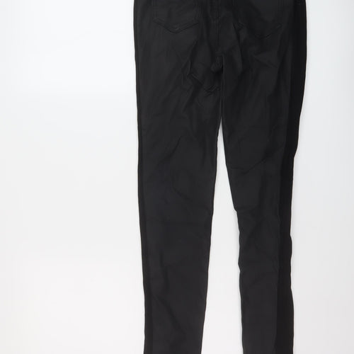 Daysie Womens Black Cotton Trousers Size 8 L27 in Regular Button