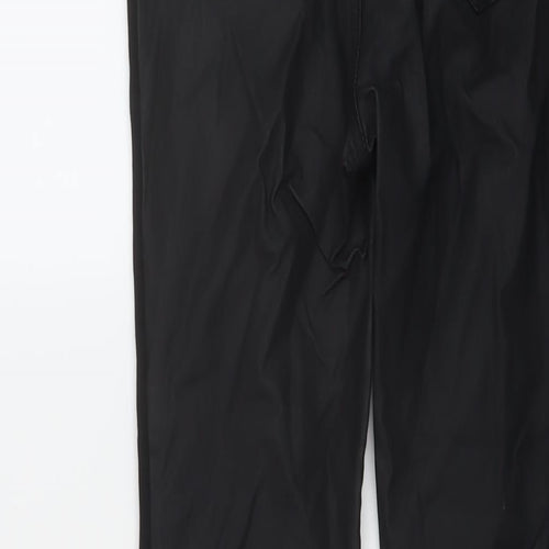 Daysie Womens Black Cotton Trousers Size 8 L27 in Regular Button