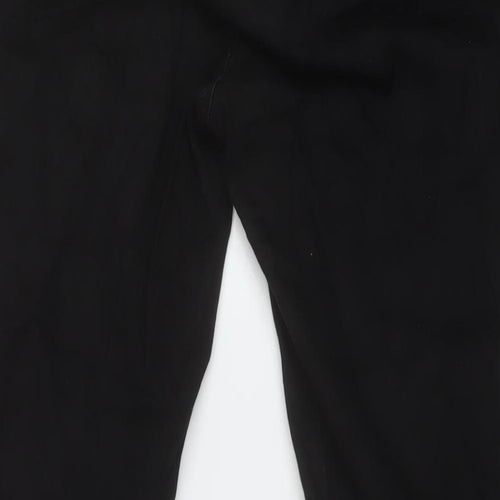 ASOS Womens Black Cotton Bootcut Jeans Size 30 L32 in Regular Button