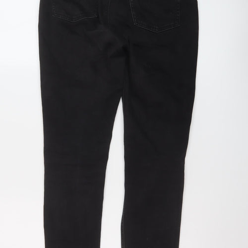 Denim & Co. Womens Black Cotton Skinny Jeans Size 12 L29 in Regular Button