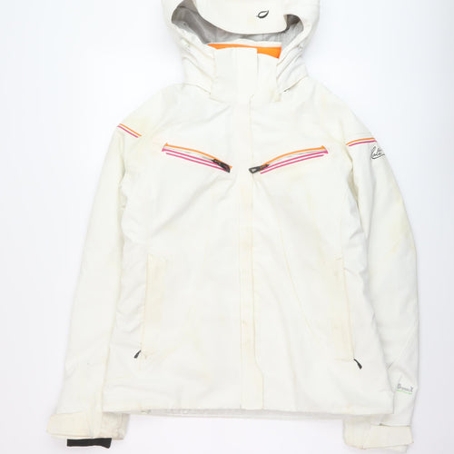 Halti Womens White Ski Jacket Coat Size 14 Zip