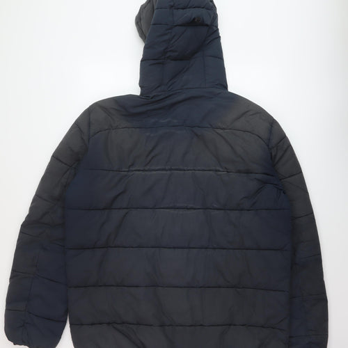 Barbour Mens Blue Puffer Jacket Jacket Size L Zip
