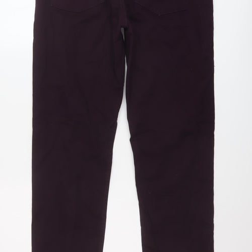 H&M Mens Purple Cotton Straight Jeans Size 32 in L31 in Regular Button