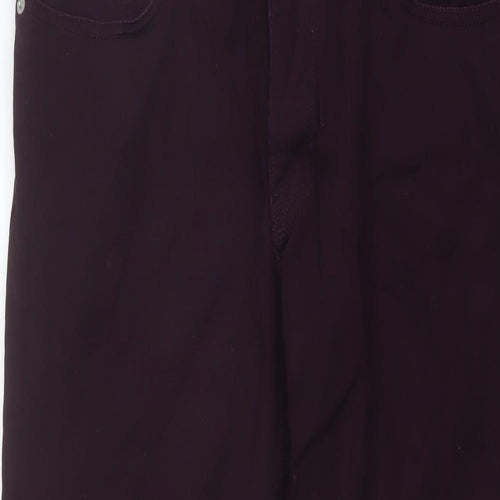H&M Mens Purple Cotton Straight Jeans Size 32 in L31 in Regular Button