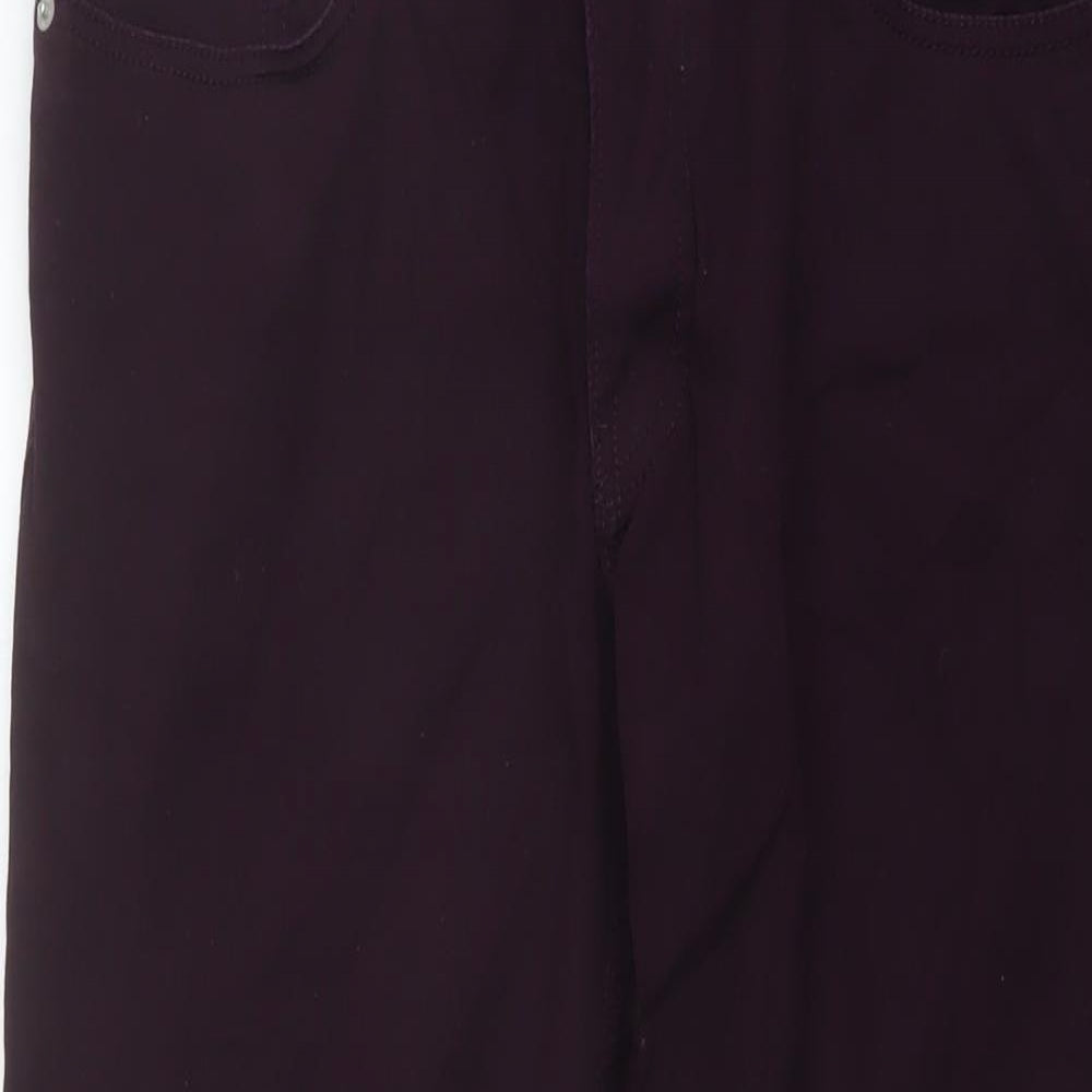 H&M Mens Purple Cotton Straight Jeans Size 32 in L31 in Regular Button