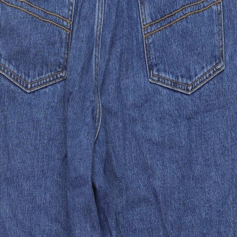 COLLUSION Womens Blue Cotton Mom Jeans Size 30 in L26 in Regular Button