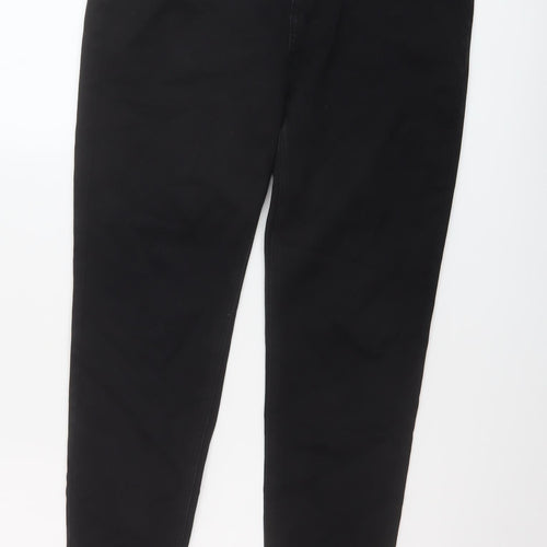 TU Womens Black Cotton Skinny Jeans Size 14 L26 in Regular Button