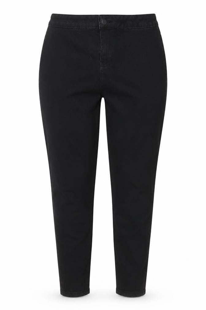 TU Womens Black Cotton Skinny Jeans Size 14 L26 in Regular Button