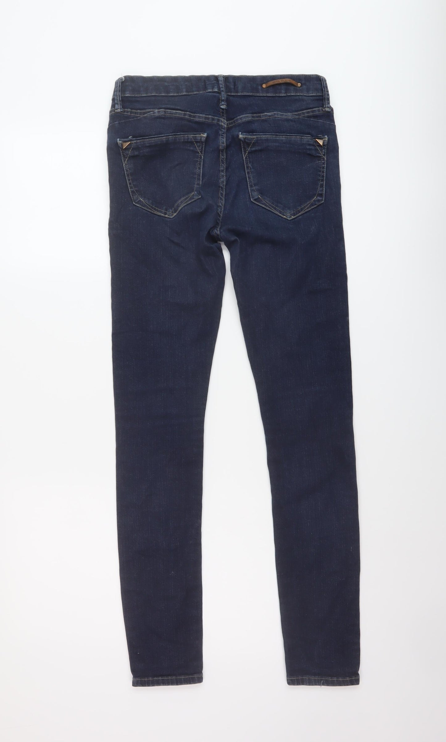 River Island Womens Blue Cotton Skinny Jeans Size 10 L29 in Regular Button