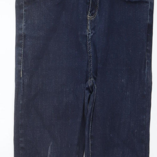 River Island Womens Blue Cotton Skinny Jeans Size 10 L29 in Regular Button