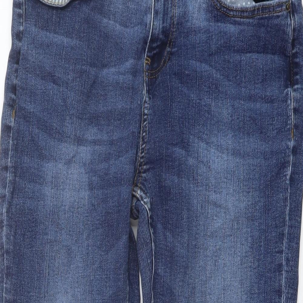 MANTARAY PRODUCTS Womens Blue Cotton Straight Jeans Size 12 L26 in Regular Button
