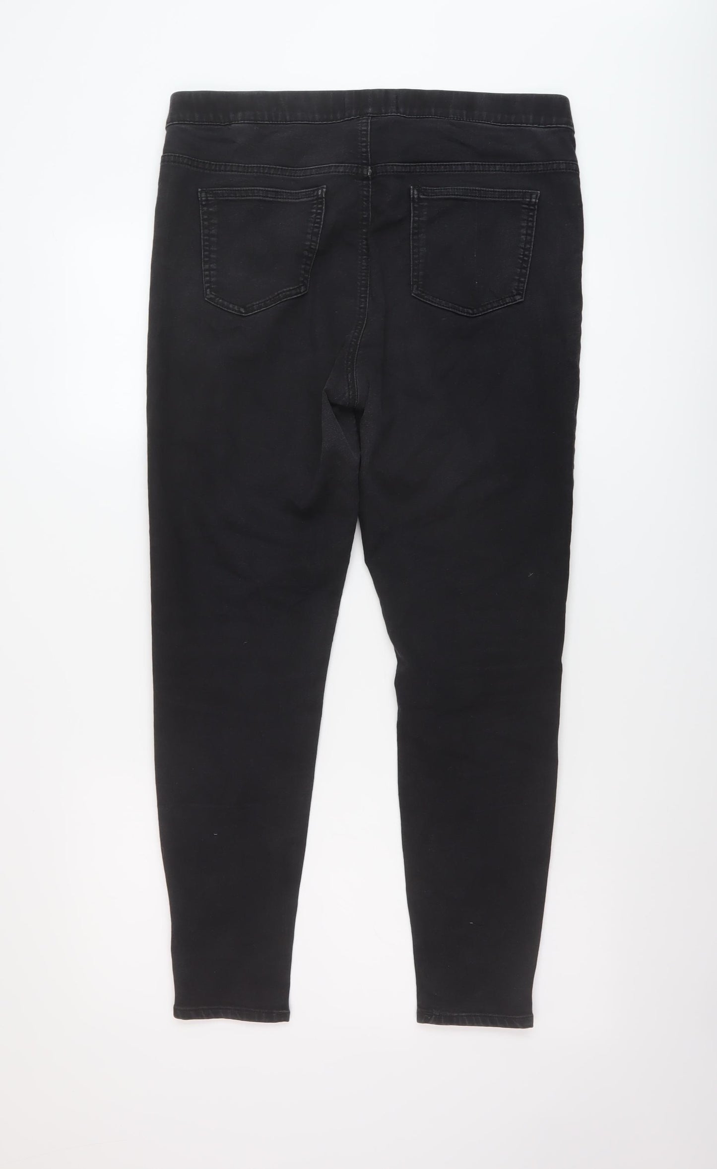 Marks and Spencer Womens Black Cotton Jegging Jeans Size 16 L27 in Regular
