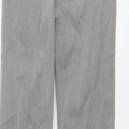 Marks and Spencer Womens Grey Cotton Straight Jeans Size 6 L29 in Slim Button