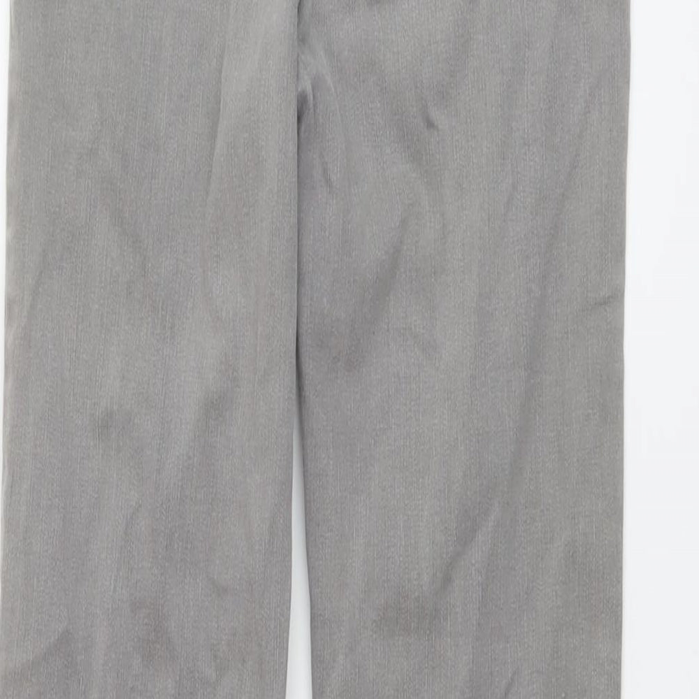 Marks and Spencer Womens Grey Cotton Straight Jeans Size 6 L29 in Slim Button