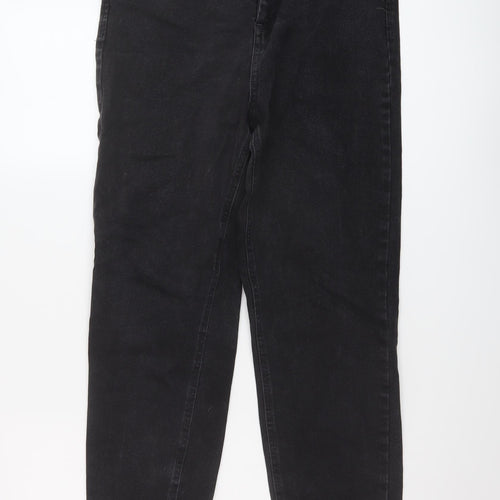 ASOS Womens Black Cotton Straight Jeans Size 30 in L26 in Regular Button