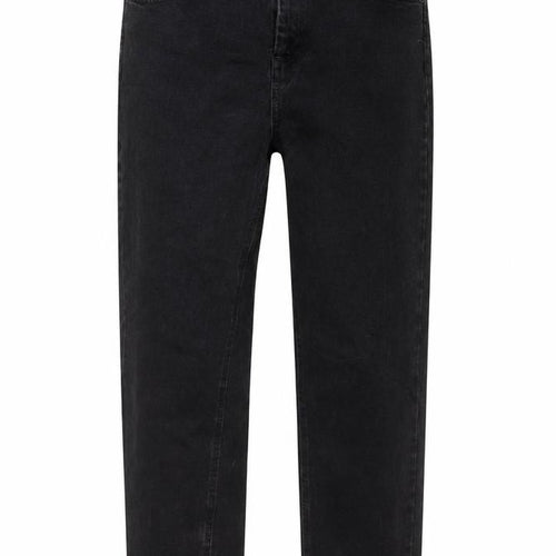 ASOS Womens Black Cotton Straight Jeans Size 30 in L26 in Regular Button