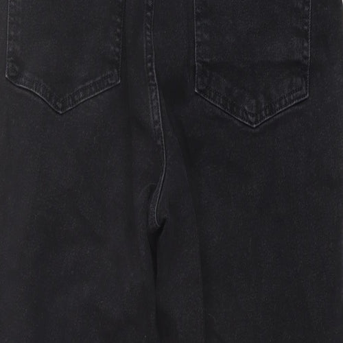 ASOS Womens Black Cotton Straight Jeans Size 30 in L26 in Regular Button