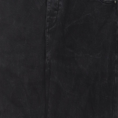 ASOS Womens Black Cotton Tapered Jeans Size 34 in L27 in Regular Button