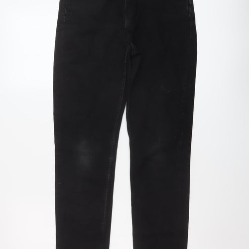 Weekday Womens Black Cotton Straight Jeans Size 29 in L30 in Regular Button