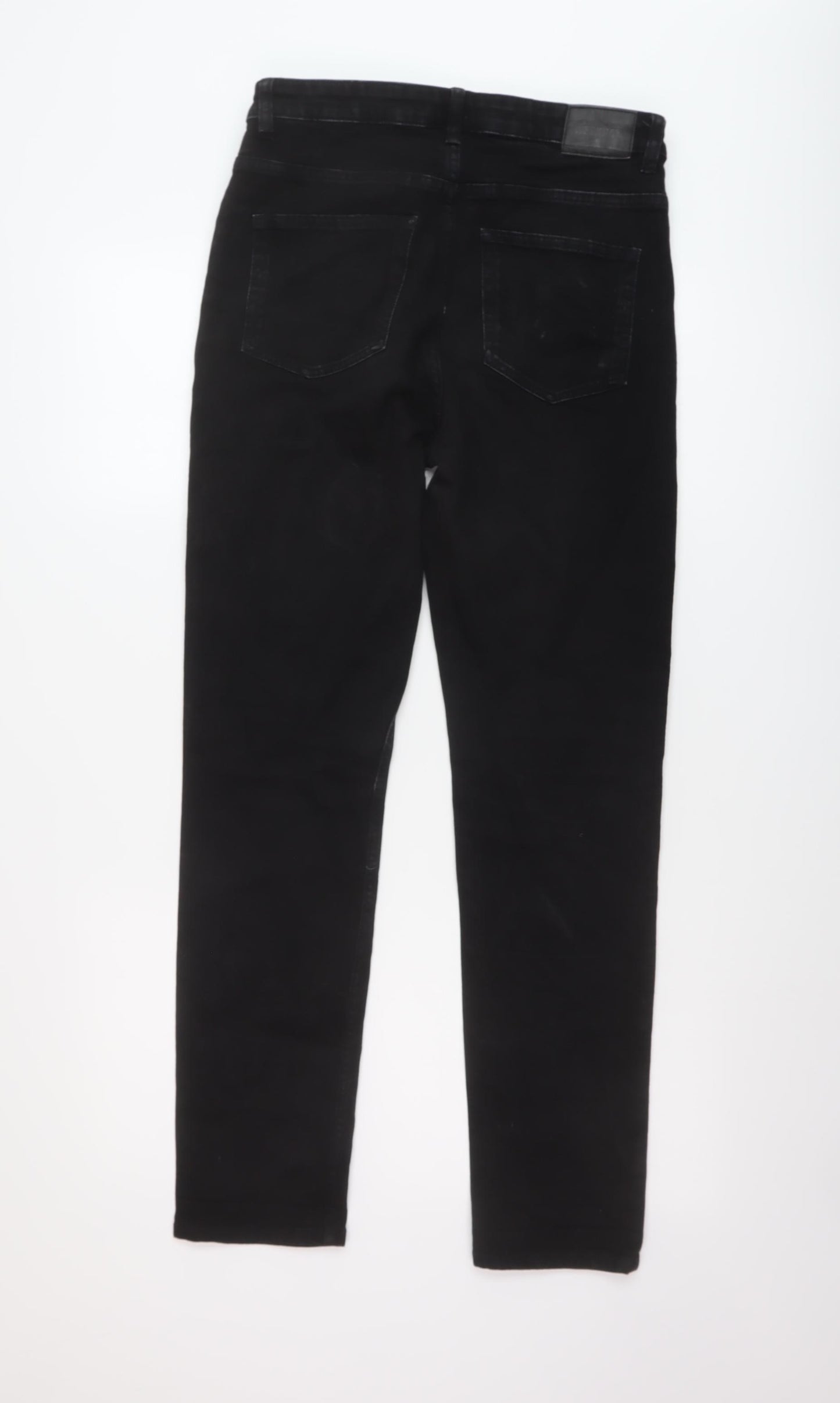 Weekday Womens Black Cotton Straight Jeans Size 29 in L30 in Regular Button