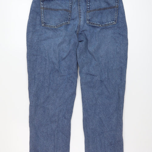 COLLUSION Womens Blue Cotton Mom Jeans Size 28 in L29 in Regular Button