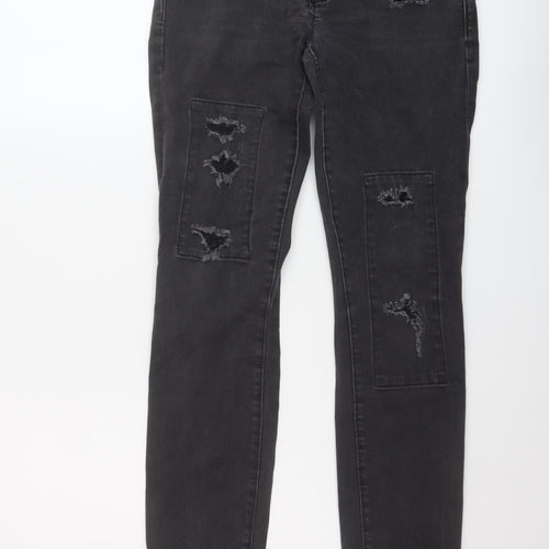 Gap Womens Grey Cotton Straight Jeans Size 26 in L30 in Regular Button