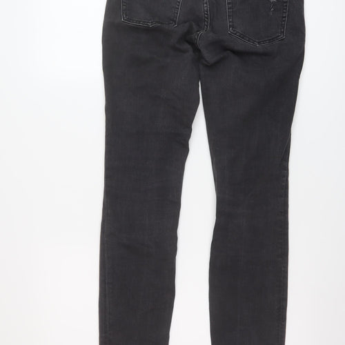Gap Womens Grey Cotton Straight Jeans Size 26 in L30 in Regular Button