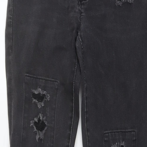 Gap Womens Grey Cotton Straight Jeans Size 26 in L30 in Regular Button