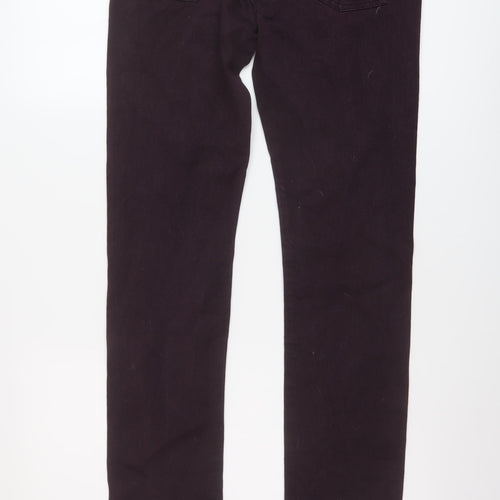 The Kooples Womens Purple Cotton Straight Jeans Size 30 in L36.5 in Regular Button