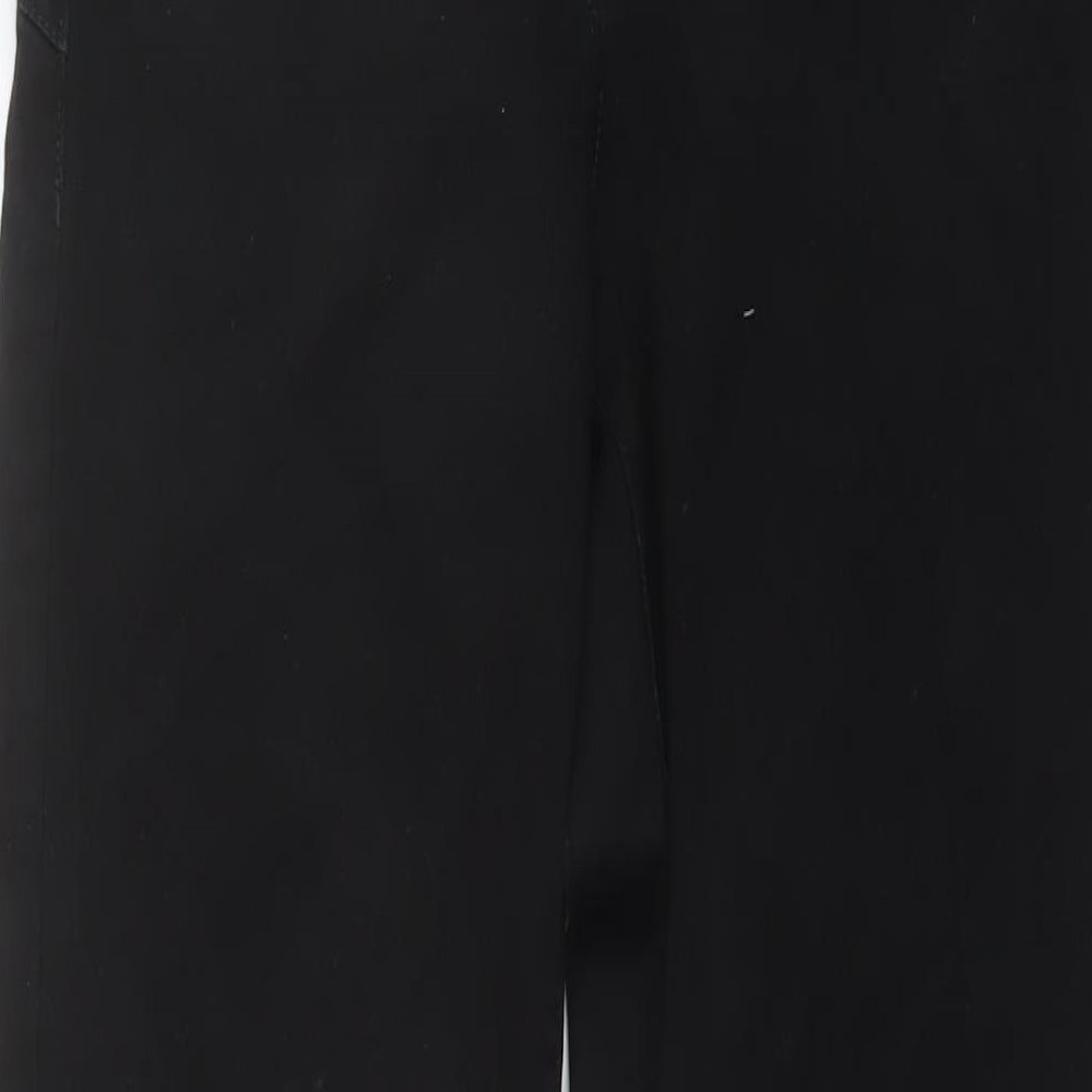 NEXT Womens Black Cotton Straight Jeans Size 12 L32 in Regular Button