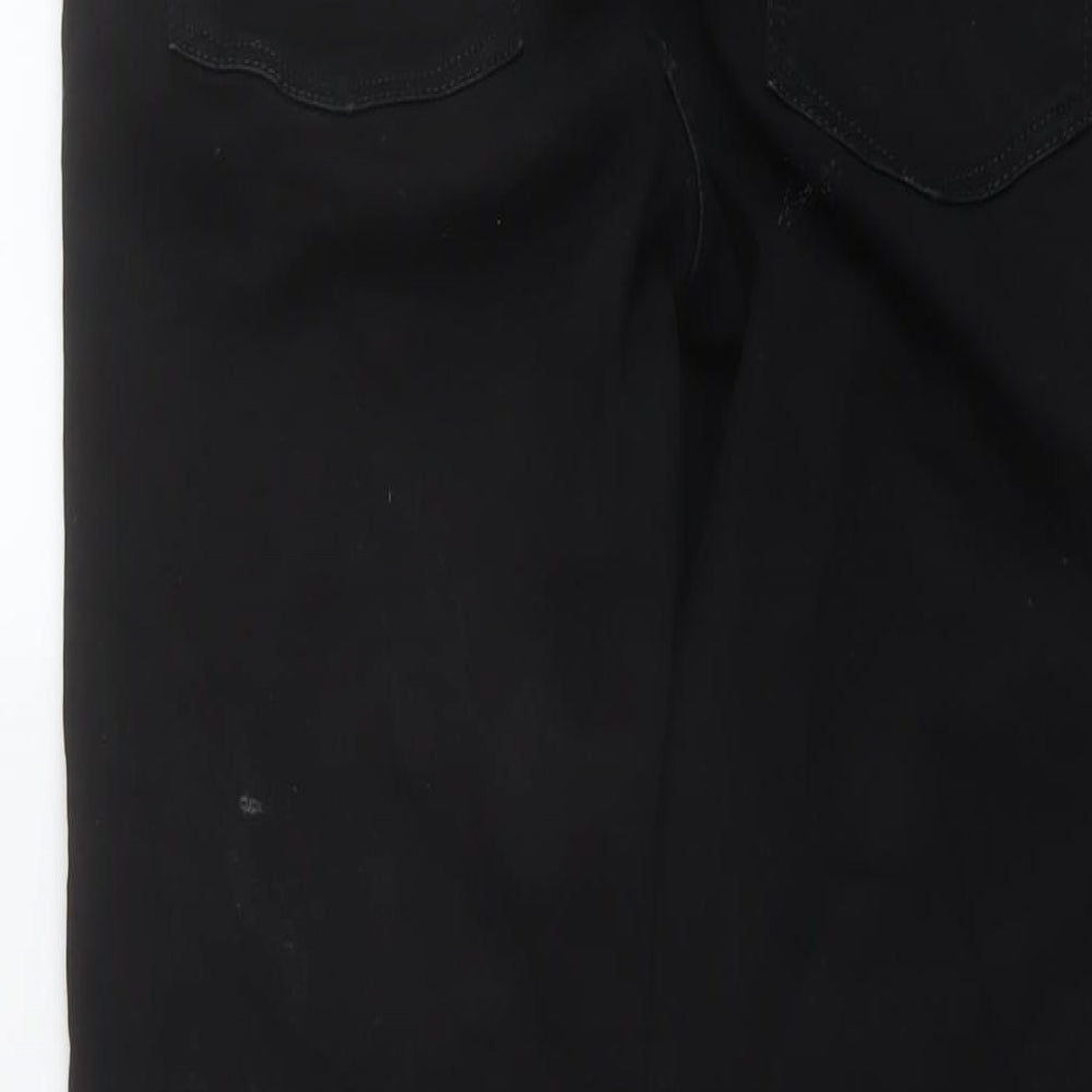 NEXT Womens Black Cotton Straight Jeans Size 12 L32 in Regular Button