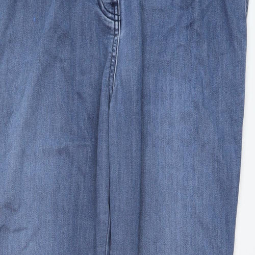 NEXT Womens Blue Cotton Skinny Jeans Size 12 L29 in Regular Button
