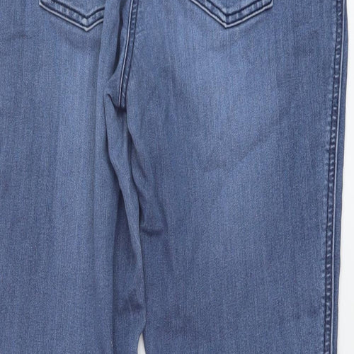 NEXT Womens Blue Cotton Skinny Jeans Size 12 L29 in Regular Button