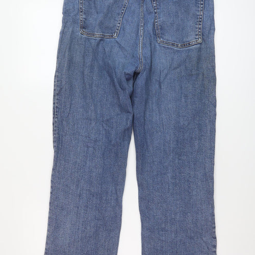 Monki Womens Black Cotton Straight Jeans Size 28 in L28 in Regular Button