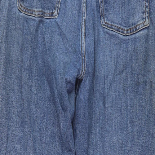 Monki Womens Black Cotton Straight Jeans Size 28 in L28 in Regular Button