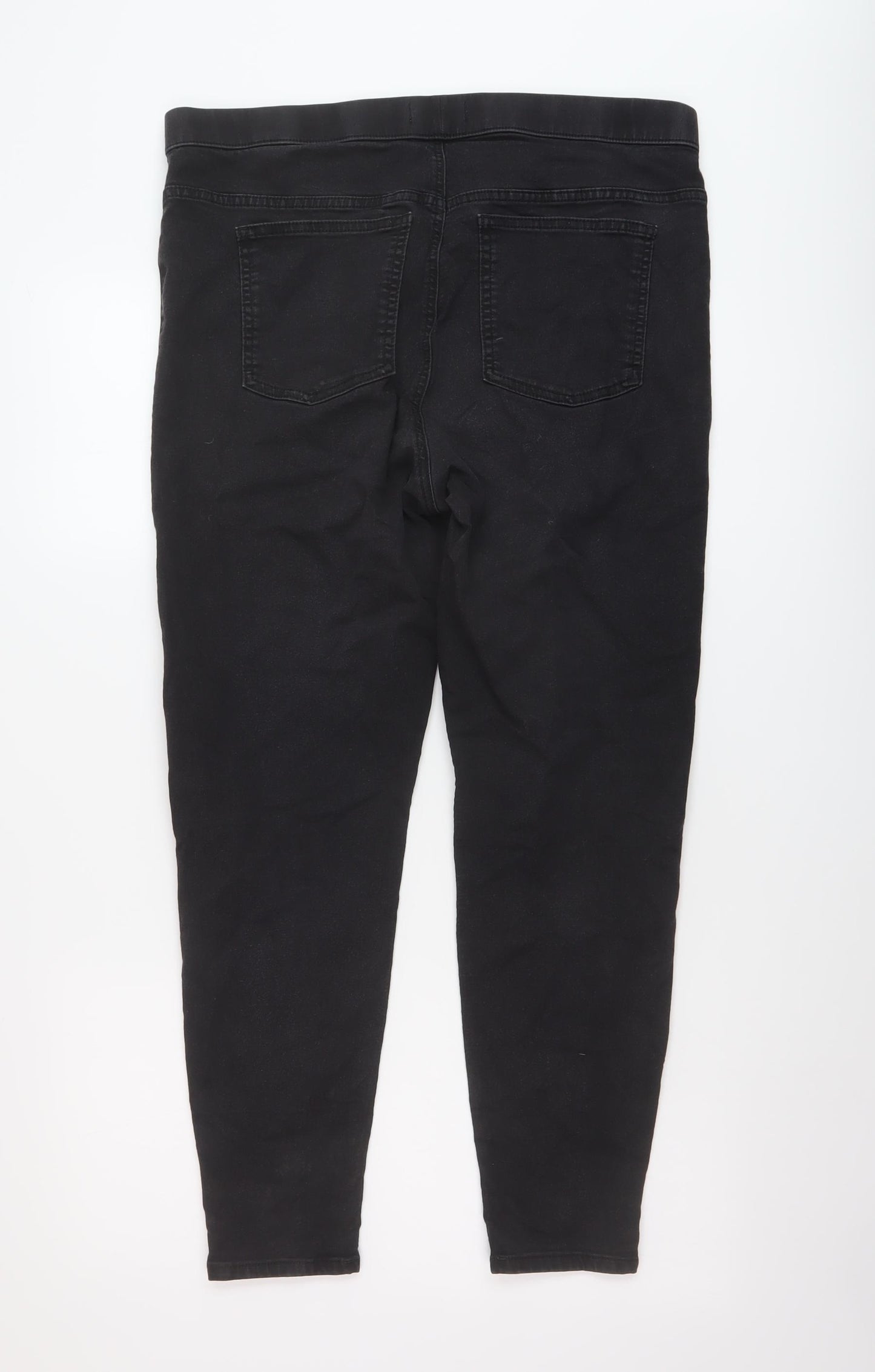 Marks and Spencer Womens Black Cotton Jegging Jeans Size 18 L27 in Regular