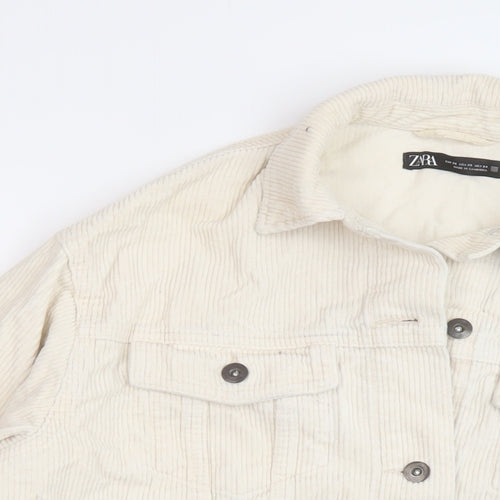 Zara Womens Beige Jacket Size XS Button