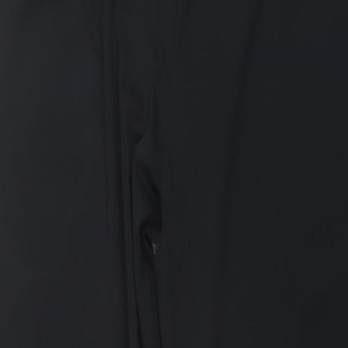 Marks and Spencer Womens Black Polyester Cropped Trousers Size 14 L27 in Regular Pullover