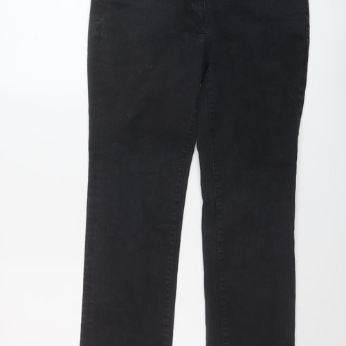 Boden Womens Black Cotton Straight Jeans Size 28 in L28 in Regular Button