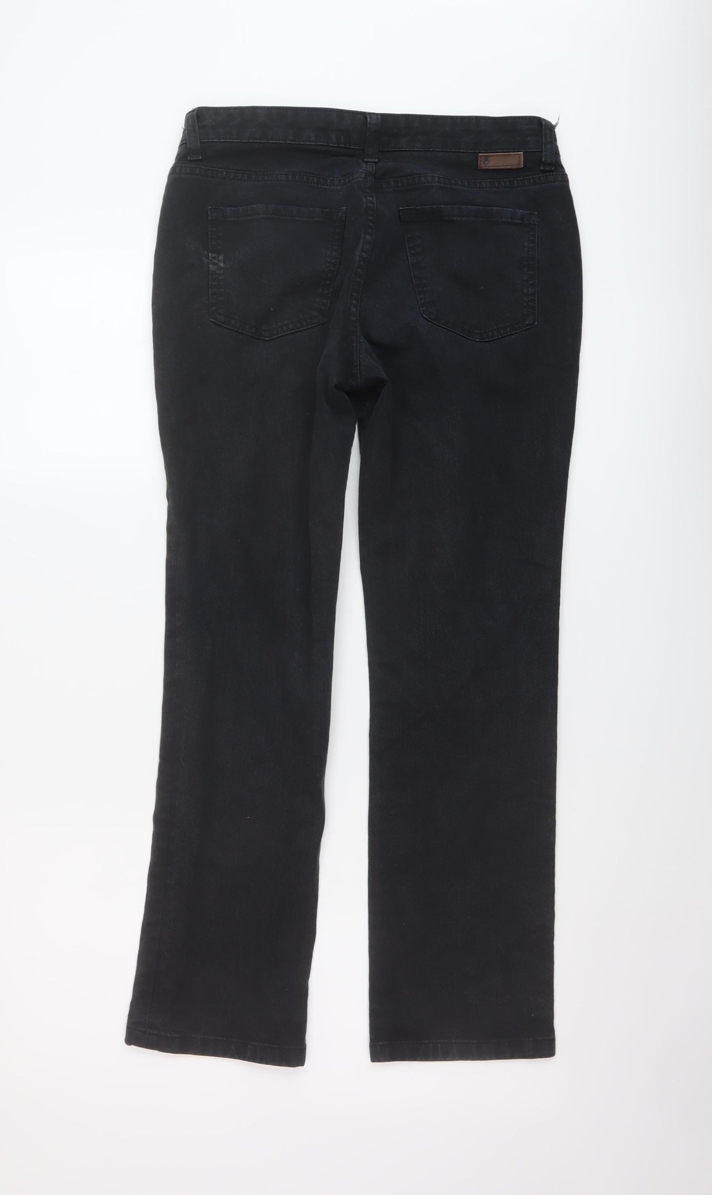 Boden Womens Black Cotton Straight Jeans Size 28 in L28 in Regular Button
