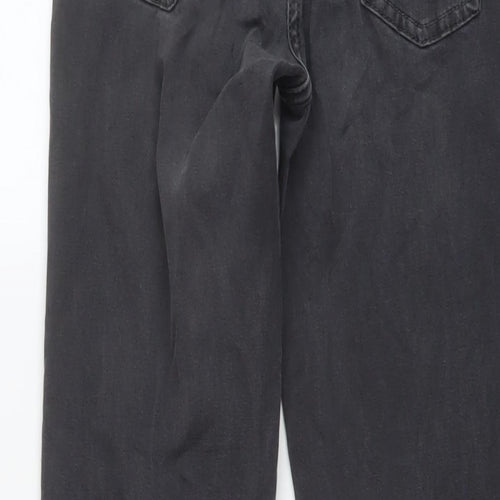 Dream Jeans Womens Grey Cotton Straight Jeans Size 26 in L29 in Regular Button