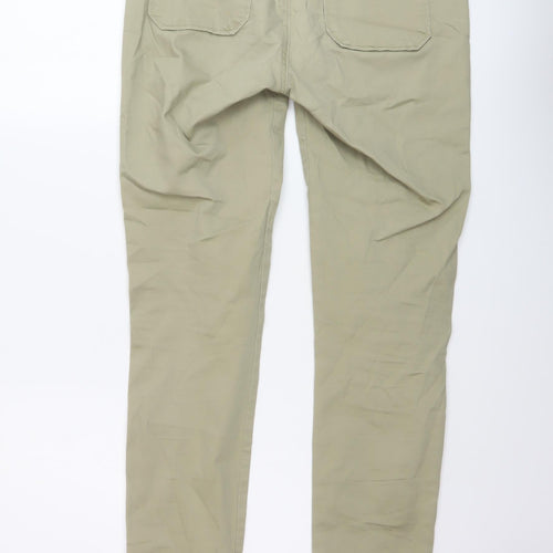 Miss Womens Green Cotton Straight Jeans Size 12 L30 in Regular Button