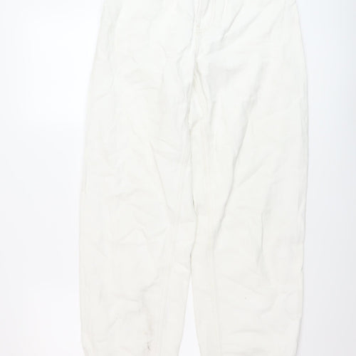Lee Womens White Cotton Mom Jeans Size 26 L27 in Regular Button