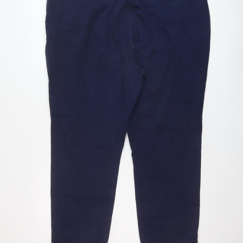 Capsule Womens Blue Cotton Trousers Size 20 L26 in Regular Button