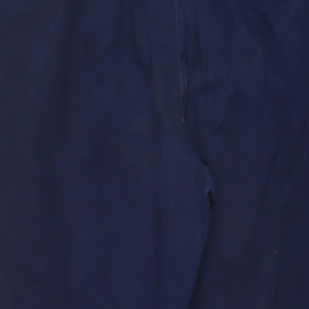 Capsule Womens Blue Cotton Trousers Size 20 L26 in Regular Button