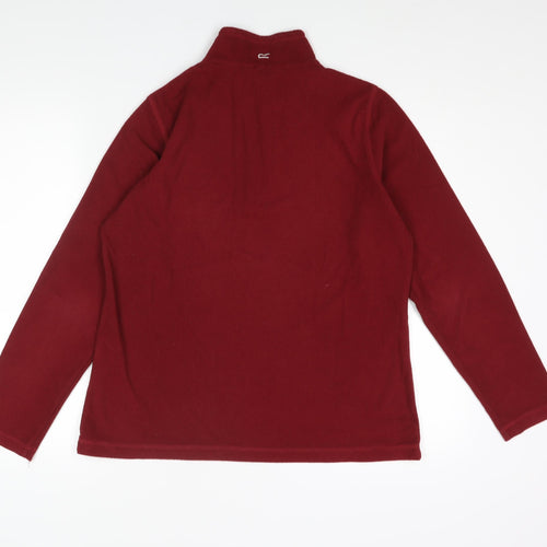 Regatta Womens Red Polyester Pullover Sweatshirt Size 12 Zip - Logo