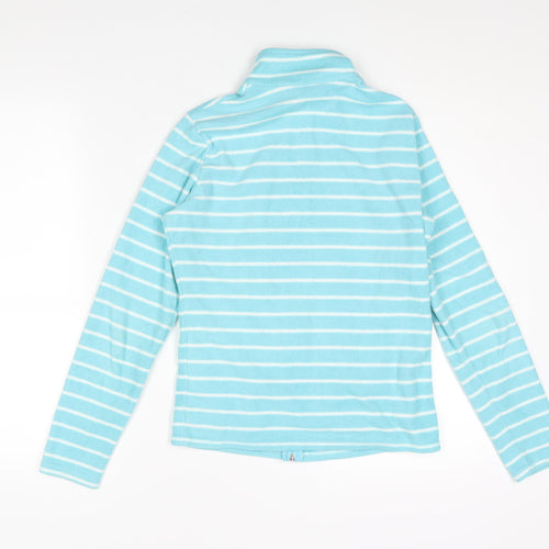 Marks and Spencer Womens Blue Striped Jacket Size 8 Zip