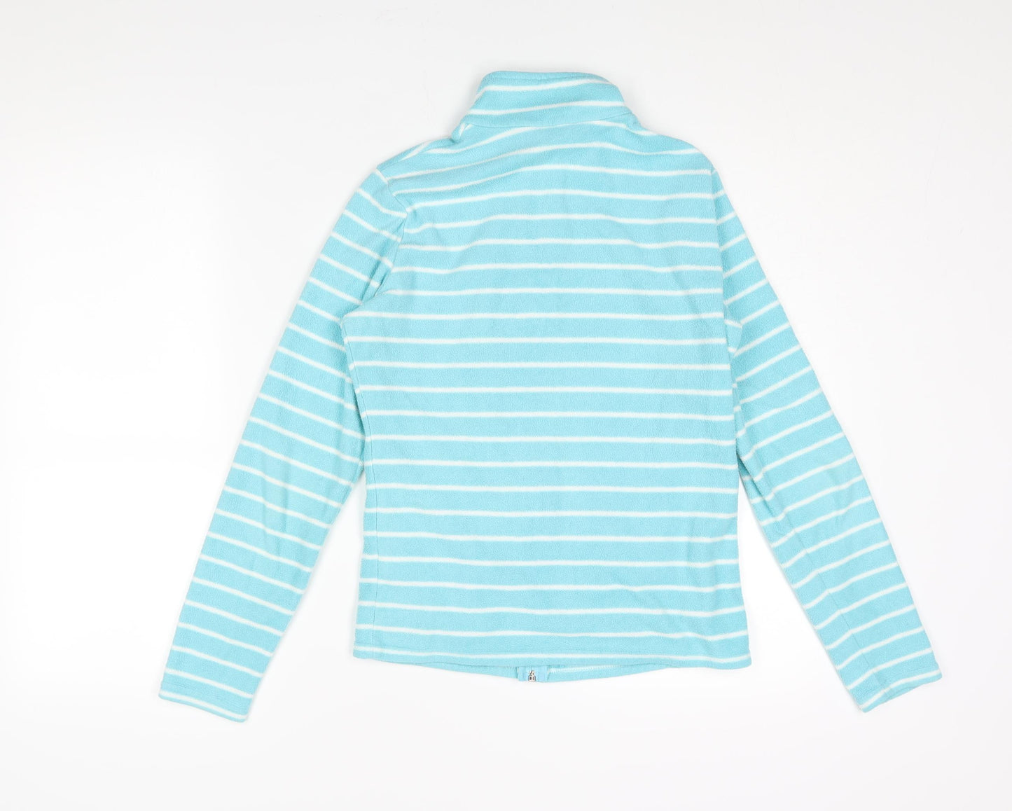 Marks and Spencer Womens Blue Striped Jacket Size 8 Zip