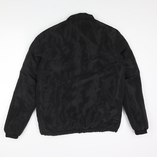 Boohoo Mens Black Bomber Jacket Jacket Size S Zip - Pockets