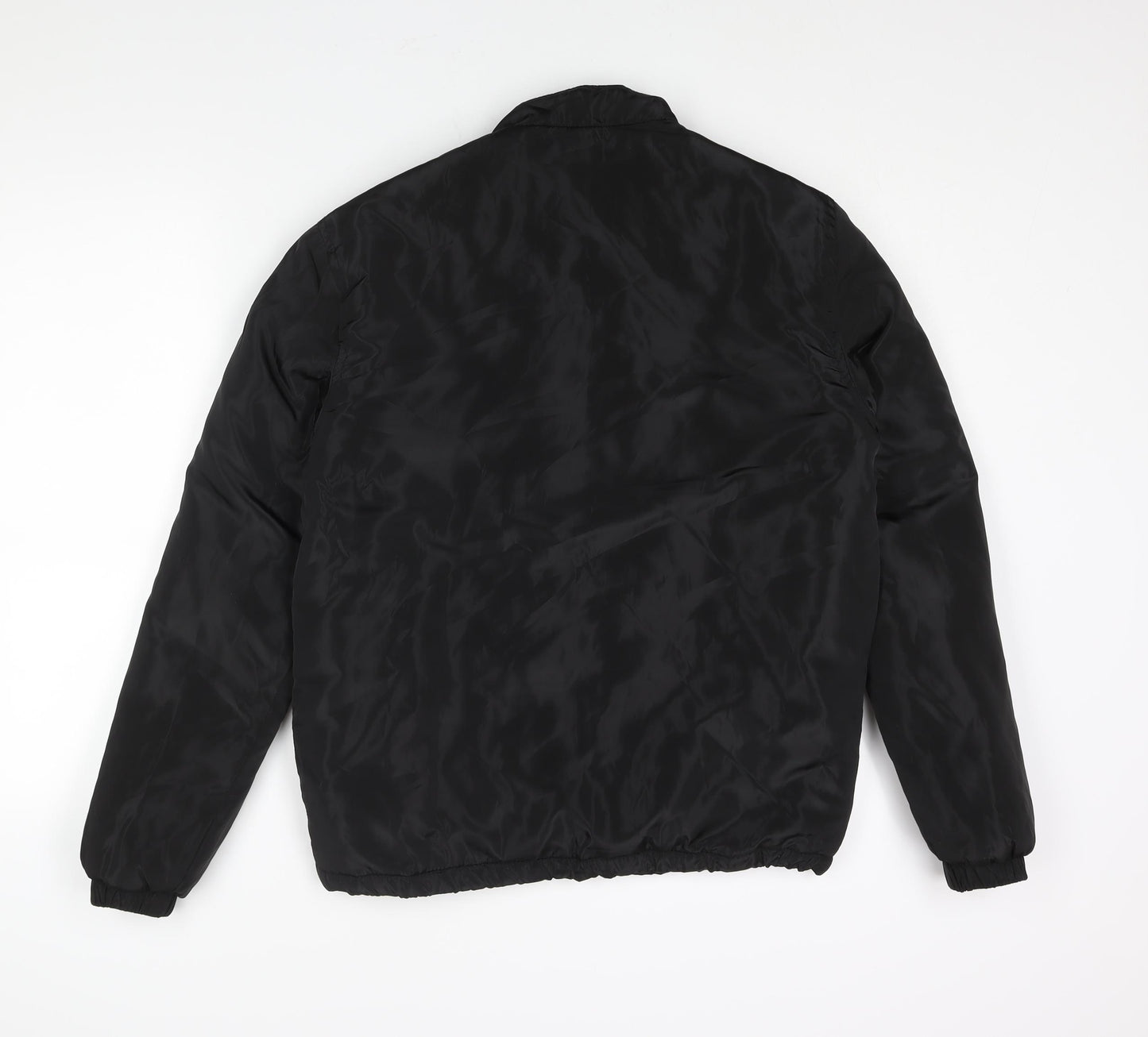 Boohoo Mens Black Bomber Jacket Jacket Size S Zip - Pockets